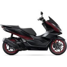 Honda Pcx 2021 - 2024 Uyumlu Evrensel Bal Peteği Sticker Kaplama Etiket Modeli Kırmızı Renk