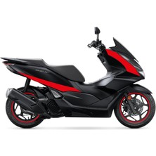  Honda Pcx 2021 - 2024 Uyumlu Evrensel Sticker Kaplama Etiket Modeli Kırmızı Renk