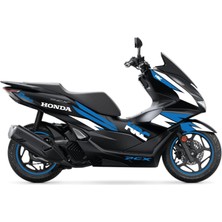  honda Pcx 2021 - 2024 Uyumlu Evrensel Hrc Model Sticker Kaplama Etiket Modeli Mavi - Beyaz Renk