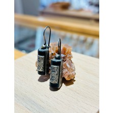 Luna Jewellery Design Antika Görünümlü İşlemeli Gümüş Küpe