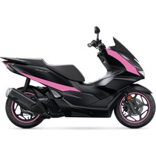  Honda Pcx 2021 - 2024 Uyumlu Evrensel Sticker Kaplama Etiket Modeli Pembe Renk