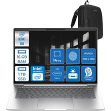 Hp Elitebook 640 G11 Ultra7 155U 16GB Ddr5 1tb SSD 14"' Fhd 400NIT Wuxga Windows 11 Home Taşınabilir Bilgisayar HA23E2EAH01 + Zettaçanta