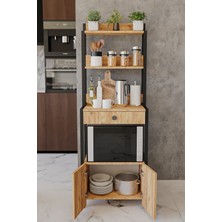 Yg Decor Mutfak Rafı 5 Raflı Kahve Köşesi Mutfak Rafı Mutfak Bangosu