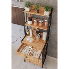 Yg Decor Mutfak Rafı 5 Raflı Kahve Köşesi Mutfak Rafı Mutfak Bangosu