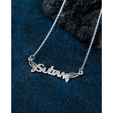 Zivva Silver 925 Ayar Gümüş Kanatlı Kişiye Özel Isimli Kolye