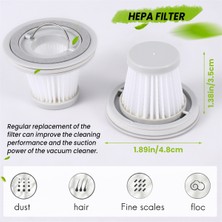 Universe El Tipi Elektrikli Süpürge Aksesuarları Filtre Elemanları El Tipi Araba Mini Filtresi, 2 Adet Için Uygundur (Yurt Dışından)