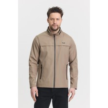 Sivaist Krem Erkek Pamuk Polyester Karışımlı Su ve Rüzgar Geçirmez Mevsimlik&yazlık Mont