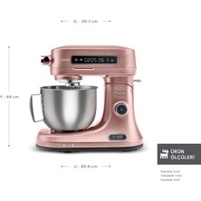 Karaca Pro Artisan Zaman Ayarlı Tartılı Mutfak Şefi Rosegold 1600 W 5 Lt