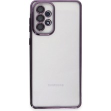 Newface Samsung Galaxy A33 5g Kılıf Razer Lensli Silikon - Mor 11