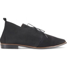 Bueno Shoes Siyah Nubuk Kadın Düz Bot 01WD3708 01WD3708