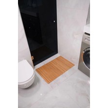 Lüx Bambu Kaymaz Banyo Paspası- Su Geçirmez-Çok Amaçlı Mat 45*70