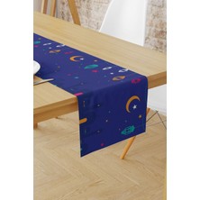 Moud's Ramazan Desenli 40 x 140 Runner Masa Örtüsü, Dertsiz Süet Dokulu Runner, Leke Tutmaz Runner