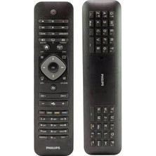 Philips Klavyeli Kumanda Tvrc 51312/12 YKF315-Z01 Siyah Renk Uyumlu Philips Modelleri İçin