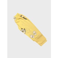 Aliş Kids Kız Çocuk  Pamuklu Sarı Civciv Yumurta Desenli Gömlek Yaka Düğmeli Mevsimlik Pijama Takımı