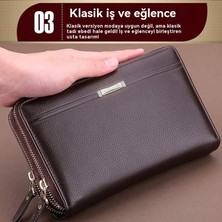 Faven Deri Cüzdan Genuine Leather Cüzdan Erkek El Cüzdan Erkek Büyük Cüzdan (Yurt Dışından)