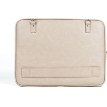 Deridense Macbook Air Pro 13.3" & 14" Inç Laptop Evrak Çantası Bej