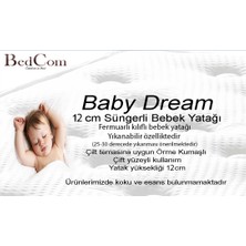 Artex Cotton Bebek Yatağı 70 x 130 Kılıflı 12 cm Sünger Yatak Park Yatak Oyun Parkı