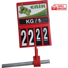 5 Adet Mandallı Manav Etiketi Kırmızı