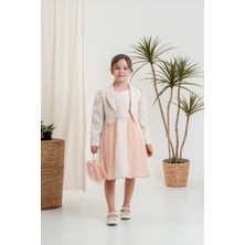 Kız Çocuk Elbise Ceketli Tüllü Çantalı