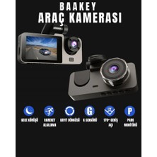Bakeey Üç Kameralı Wi‑fi Araç Içi Kamera – Gps Takip & G-Sensor Özellikli Güvenlik Çözümü