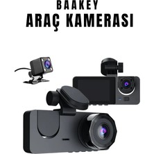 Bakeey Üç Kameralı Wi‑fi Araç Içi Kamera – Gps Takip & G-Sensor Özellikli Güvenlik Çözümü