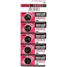 Bereket Tedarik Maxell CR2025 3V Lityum Düğme Pil 20.0 x 2.5 mm Çok Renkli Kaliteli 5'li Paket