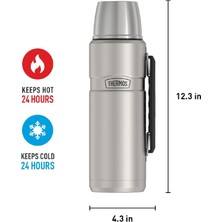 Thermos SK2010 Stainless King Large 1.2l - Matte Stainless Steel