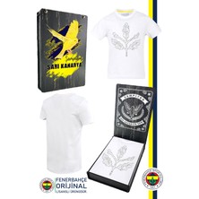 Fenerbahçe Orijinal Palamut Logo Sıfır Yaka Çocuk T-Shirt Hediyelik Ahşap Kutulu