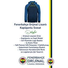 Fenerbahçe  Lisanslı Kapüşonlu Mavi Erkek Sweat