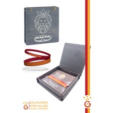 Galatasaray Orijinal Lisanslı Sarı Kırmızı 2'li Bileklik Hediyelik Ahşap Kutulu