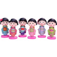 Lianying1 6 Adet Sevimli Kiraz Maruko El Kuklası MoKarikatür Japon Manga Bebek Süsleri (Yurt Dışından)