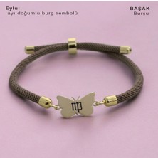 Archin Kelebek Figürlü 14 Ayar Altın Plakalı Özel Astroloji Burçlar Sembollü Desenli Bileklik