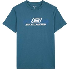 Skechers M Bıg Logo T-Shırt S222262-405 Mavi Tişört