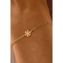 Moom Mücevherat 14 Ayar Altın Kartanesi Bileklik