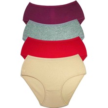 Royaleks 4 Adet Kadın Yüksek Bel Ribana Bato Külot S102