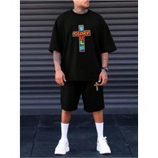 Yoho Sport Unısex Slot Glory Baskılı Tişört Şort Takımı