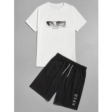 Yoho Sport Unısex Anıme Naruto Baskılı Tişört Şort Takımı