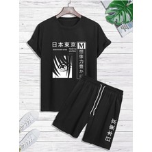 Yoho Sport Unısex Anıme Naruto Baskılı Tişört Şort Takımı