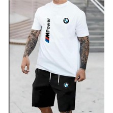 Yoho Sport Erkek Power Logolu Baskılı Şort Tişiört Takımı