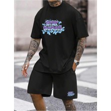 Yoho Sport Unısex Stay Humbe Baskılı Tişört Şort Takımı