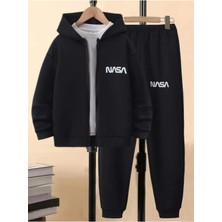 Yoho Sport Unisex Siyah Oversize Nasa Esofman Takımı
