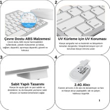Xira 2.4g + Bluetooth Bağlantılı Kablosuz Klavye Mouse Set Ultra Sessiz Laptop, Tablet, Pc Bkb-13