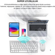 Xira 2.4g + Bluetooth Bağlantılı Kablosuz Klavye Mouse Set Ultra Sessiz Laptop, Tablet, Pc Bkb-13