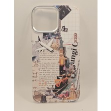 Turkuaz Dijital Pazarlama iPhone 11 Özel Paris Kolaj Baskılı Lüks Silikon Kılıf