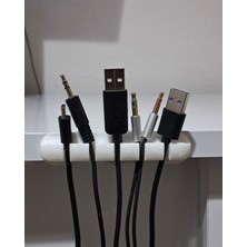Kablo Düzenleyici 5'li Kablo Tutucu (Beyaz) Güçlü Tutunma Sağlar
