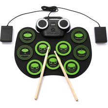Yeni Başlayanlar ve Çocuklar Için Şarjlı Elektronik Bateri Davul Seti Bluetoothlu Taşınabilir Pedalı