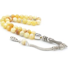 Murty99 Hakiki Doğal Sarı Opal Taşı Tesbih 8 mm