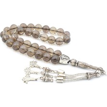 Murty99 Hakiki Doğal Iri Boy Dumanlı Kuvars Taşı Tesbih 10 mm