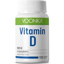 Voonka Vitamin D Içeren Takviye Edici Gıda 102 Kapsül