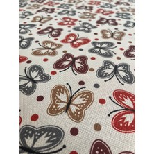 Ycn Büyük Boy Leke Tutmaz Sofra Bezi & Masa Örtüsü 200  x  200  cm  Kelebek Desenli